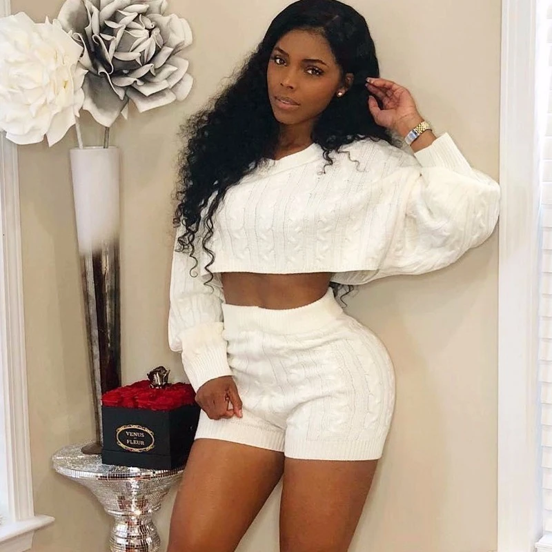 Женский трикотажный пуловер Justchicc зимний комплект из двух предметов спортивный
