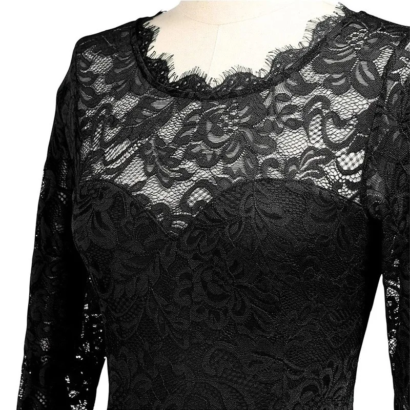 BEFORW 2020 Vintage Sexy Lace Women Party Long Dress Elegant Embroidered Hollow Out Chiffon Maxi Dresses Lady Chic Dress