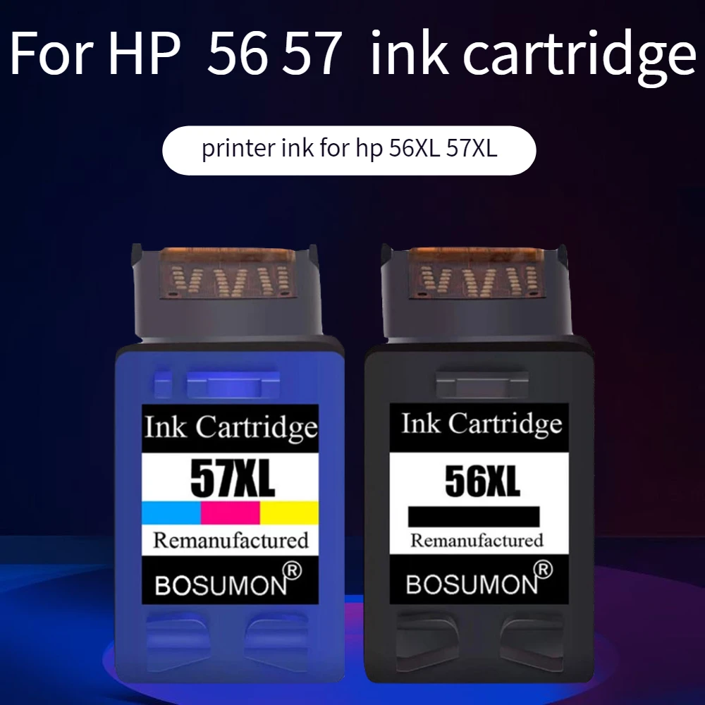Bosumon 56XL 57XL заправленный чернильный картридж замена для HP 56 57 Deskjet 450CI 5550 5552 7150 7000 2100