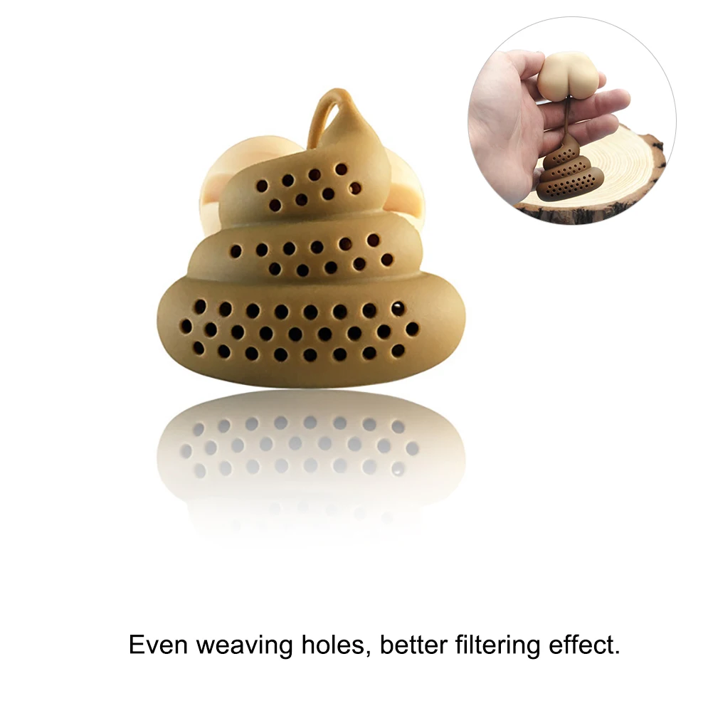 Silicone Tea Infuser Poop Butt Shape Tea Diffuser Silicone Reusable Safe Loose Leaf Tea Bags Strainer Filter Teapot Accessories