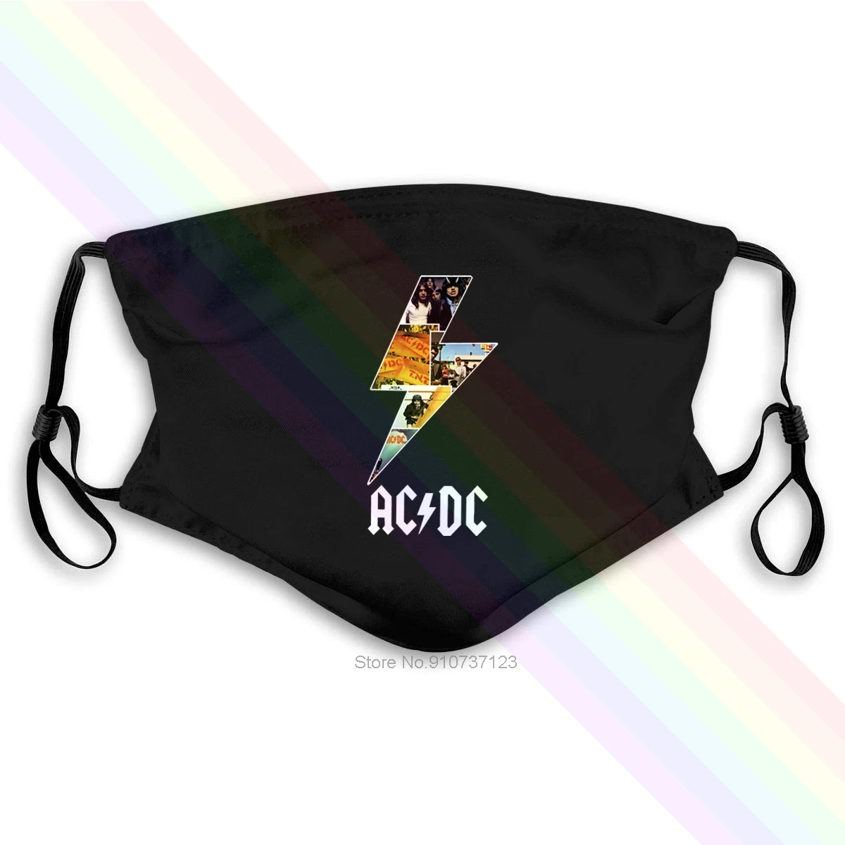Новая классическая черная моющаяся многоразовая маска с логотипом AC DC Rock Highway To