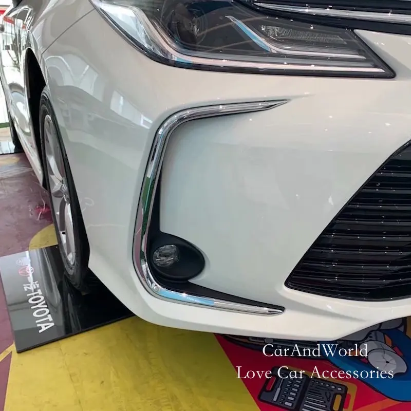 Для Toyota Corolla Altis передний противотуманный светильник, защитная крышка, противотуманная фара, рамка, АБС ХРОМ, аксессуары для автомобиля