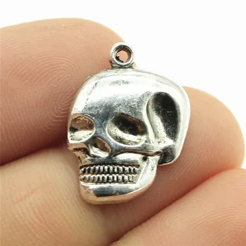 

WYSIWYG 20pcs 21x16mm Antique Silver Color Skull Charms For Jewelry Making Skull Charms For Jewelry Making Skull Charm