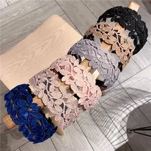 

Embroidery Petal Flower Wide Headbands For Women Hair Accessories Scrunchies Hairbands Bows Hairband Headband For Girls