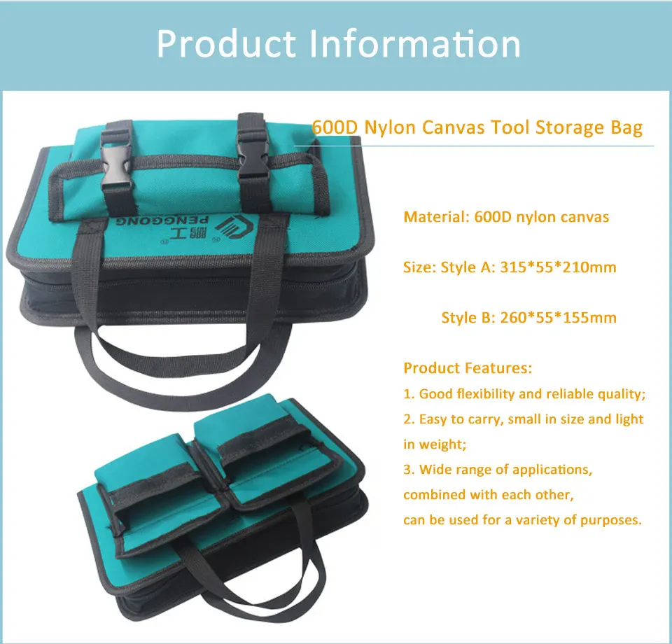 garden tool bag Waterproof Oxford Cloth Tool Bags Large Capacity Bag Tools Hardware Repair Bag Storage Pouch tech tool bag