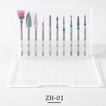 

10Pcs Ceramic Stone Nail Art Drill Bit Milling Cutter Clean Manicure Pedicure for Electric Drill Tool Salon File Burr Set