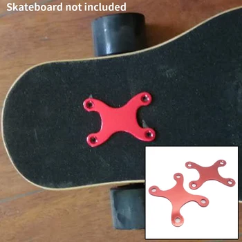 

2 Pcs Screw Pads Anti Sinking Parts Protective Gaskets Round Edge Pads Aluminum Alloy With Hole Skateboard Deck Accessories