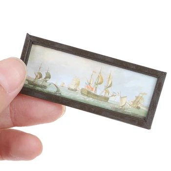 

1:12 Dollhouse Miniature Picture in Photo Frame Mural Wall Paintings Decoration