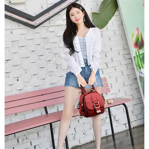 Image 5 - 2020 New Multifunction Womens Leather Backpack Ladies Shoulder Backpack Sac a Dos Mini Female Travel Backpack Girl School Bags