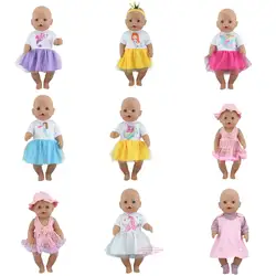 Новое платье подходит для 17 дюймов 43 см куклы, куклы Одежда и аксессуары