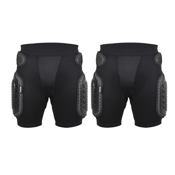 

2x Propro M/L Black Skateboarding Shorts Anti-Drop Armor Gear Hip Support Protection Sportswear