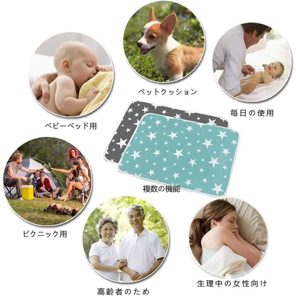 Пеленальный Коврик для новорожденных, портативный складной моющийся Водонепроницаемый Матрас, игрушки для детей, игровые коврики, многоразовые подгузники