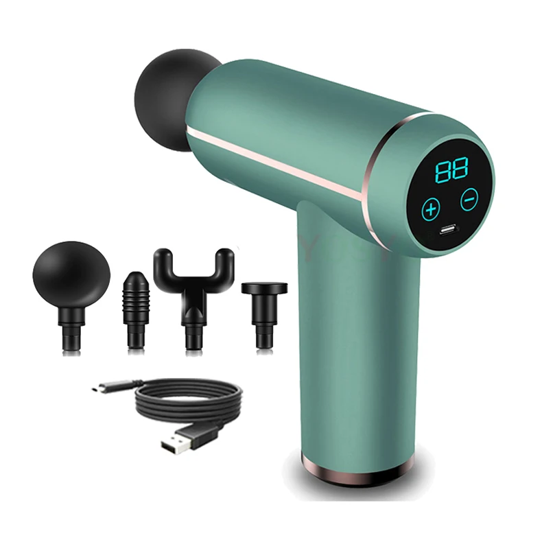 Lady Fashion Masažna pištola za mišice Mini LCD masažna pištola 32 hitrostna masažna pištola za mišice Fascialna pištola za lajšanje bolečin v telesu_voghion.com