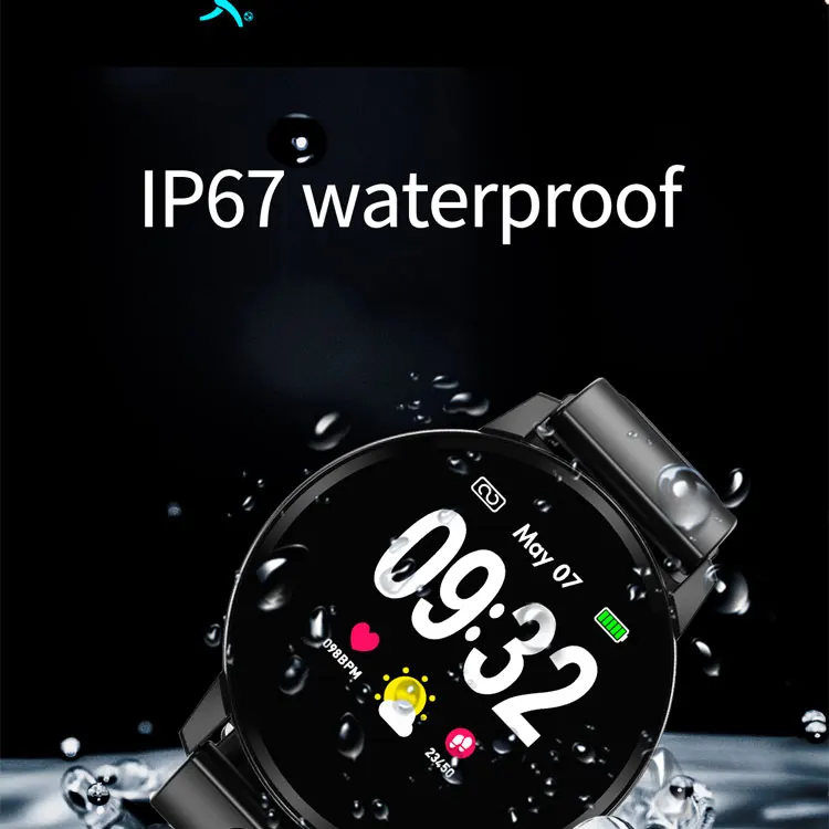 ESEED S01 Смарт-часы для женщин полный экран сенсорный водонепроницаемый IP67 smartwatch watehr forecast для samsung xiao mi умный Браслет