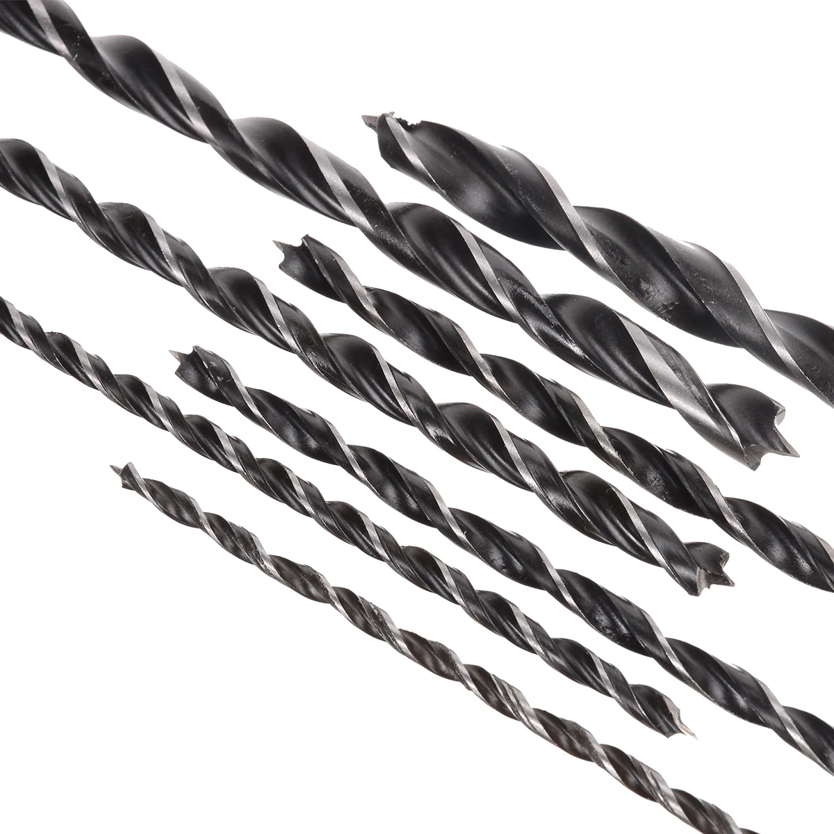 7Pcs Woodworking Extra Long Drill Bit Set 4-12mm Center Punch Hole Saw Drill Bits DIY Power Tool Accessories High Carbon Steel