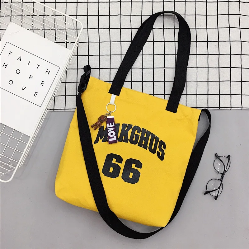 

South Korea Shoulder Bag/ Hand Bag Shoulder Canvas Bag Student School Bag Simple Literature And Art bu xi dai Shopping Bag