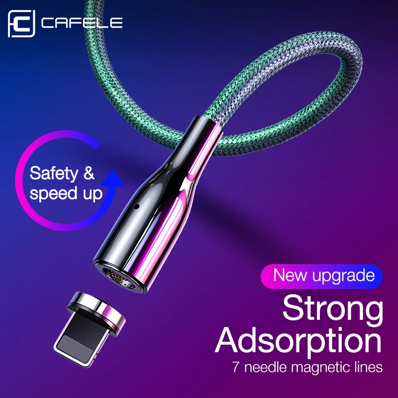  Cafele Neueste Magnetische USB Kabel für iphone Micro typ C Geflochtene USB Kabel QC3.0 Ladegerät f