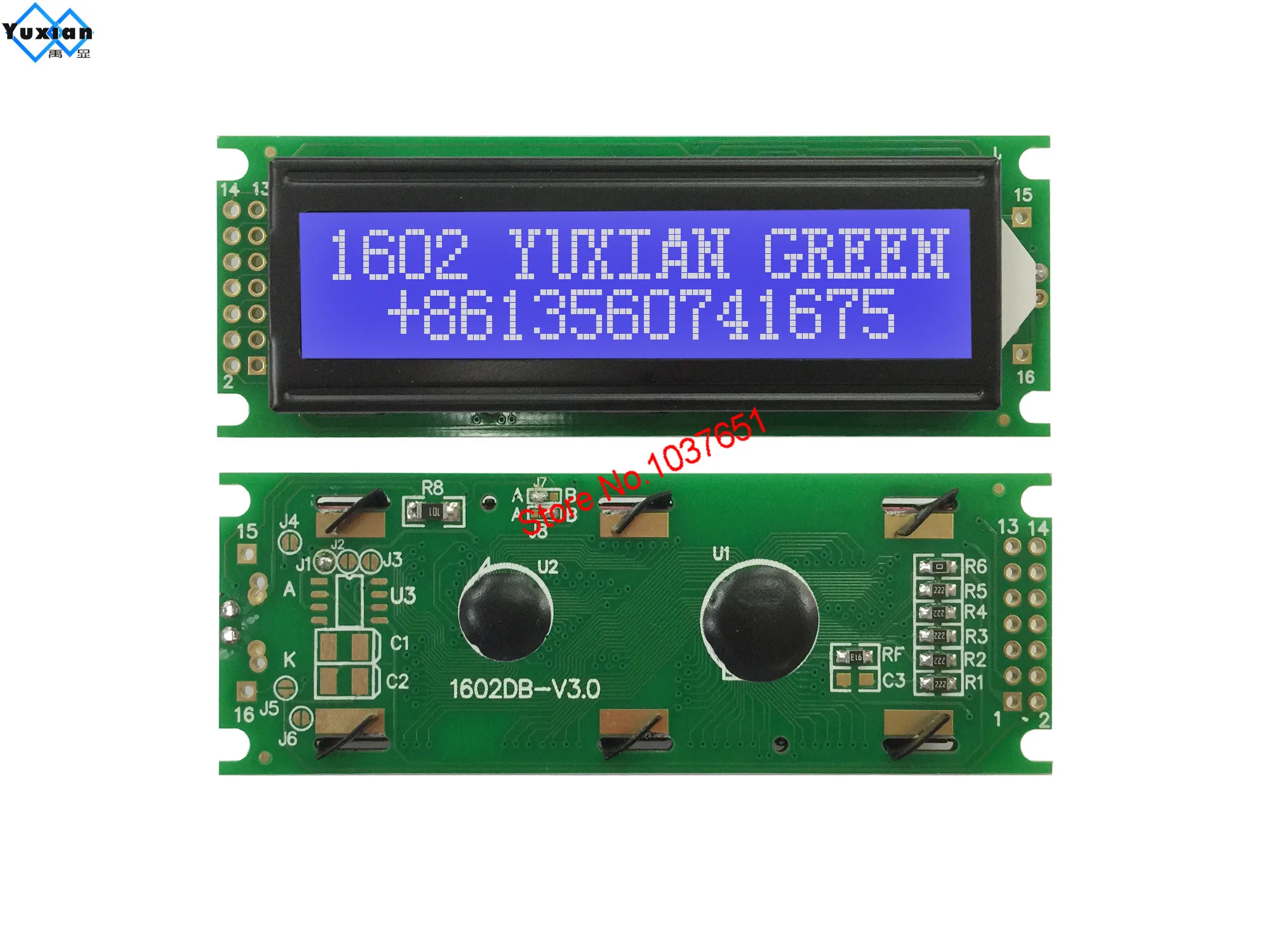 ЖК дисплей 1602 16x2 пластиковый синий зеленый двойной 14PIN HD44780 1602DB V3.0 вместо LMB1602N