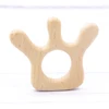 1pcs Baby Animal Natural Beech Teething Wooden Teether Rodent Tiny Rod Baby Teether Pendant For Pacifier Chain Teething Products 3