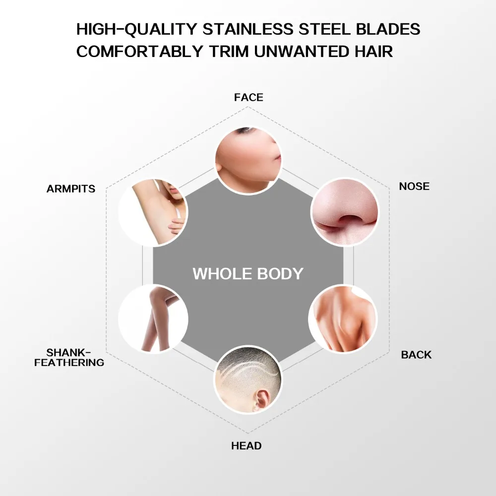 IPX7 Waterproof Electric Shaver 4 In 1 Rechargeable Remover Hair Trimmer Machine Portable USB Sideburn Men Beard Hair Shaving (6)