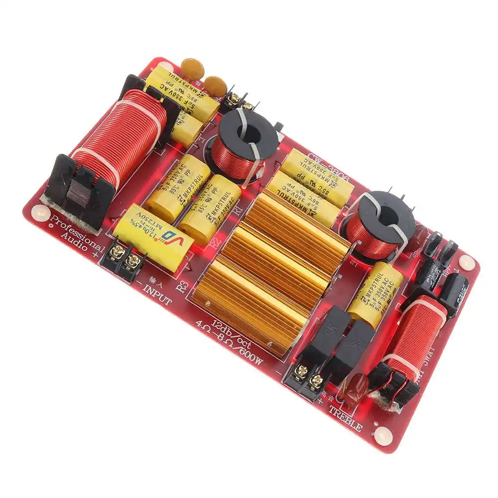 

WEAH-3806 DIY Speaker Frequency Divider Module High Power High Fidelity High Medium Low Three Divider Upgrade Tool For Speaker