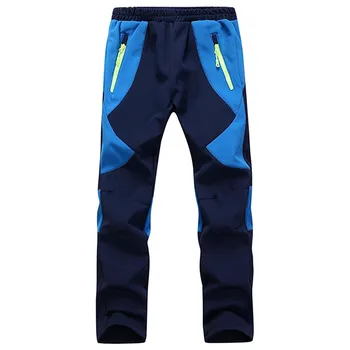 Children Boys Girls Pants Windproof Outdoor Trousers Breathable With Fleece Lining Warm Rain Trousers Ski Hiking Trousers 2-12Y 3