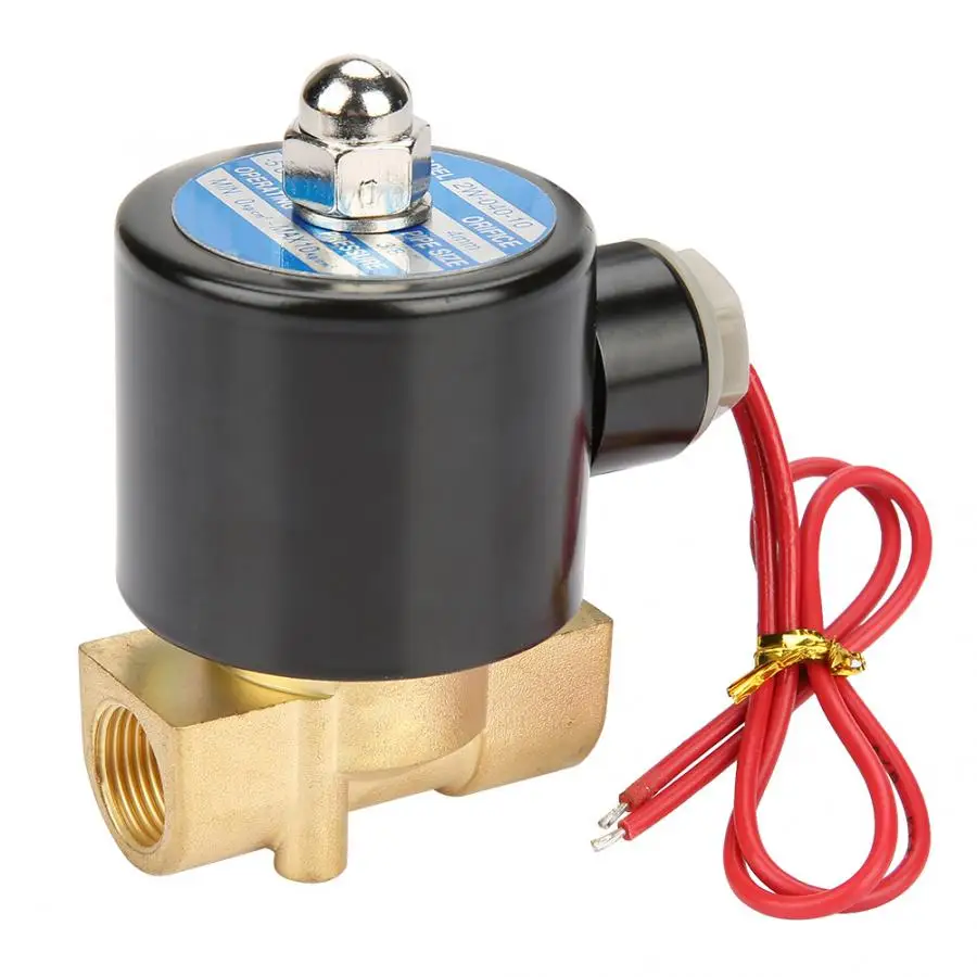 DC12V, AC110V, AC220V G3/8 2 Way прямого действия N/C нормально закрытый латунный 10 кг Электрический электромагнитный клапан 0-1.0MPa электрический клапан