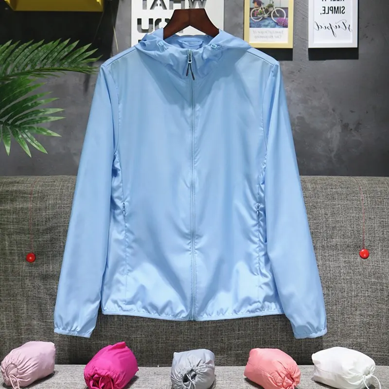 

2019 Spring Summer New Sun Protection Clothing Female Short Thin Coat Long Sleeve Hooded Large Size Air Conditioning Shirt YF644