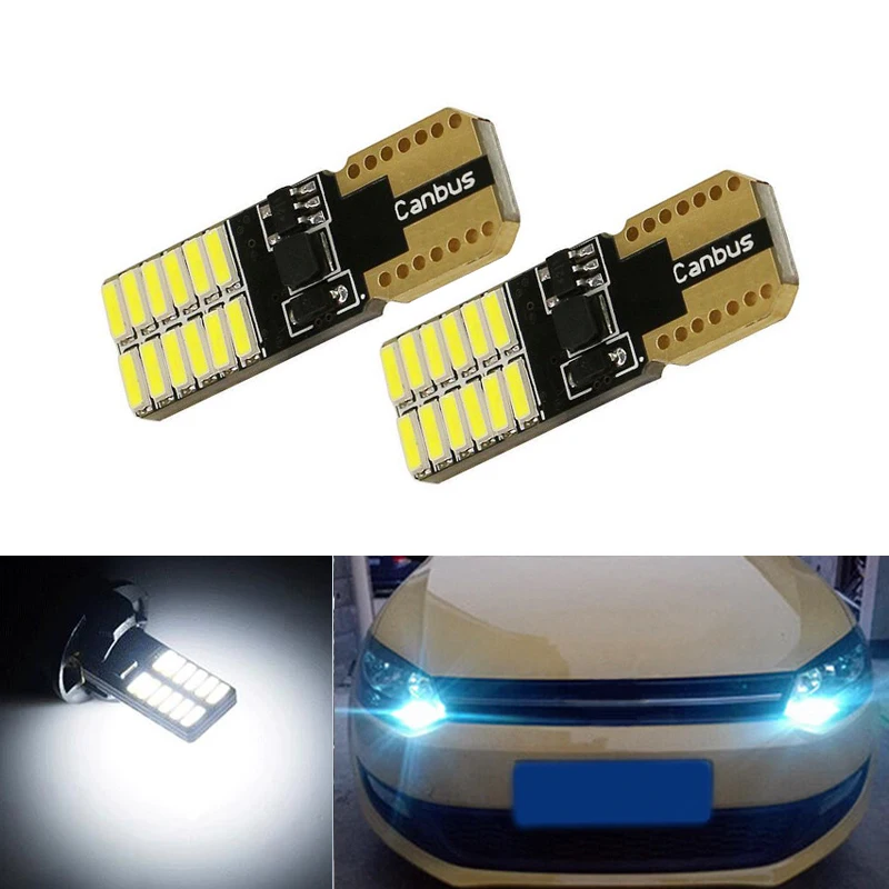 2X Canbus светодиодный T10 W5W Клиренс парковочный светильник на танкетке для Volkswagen Polo