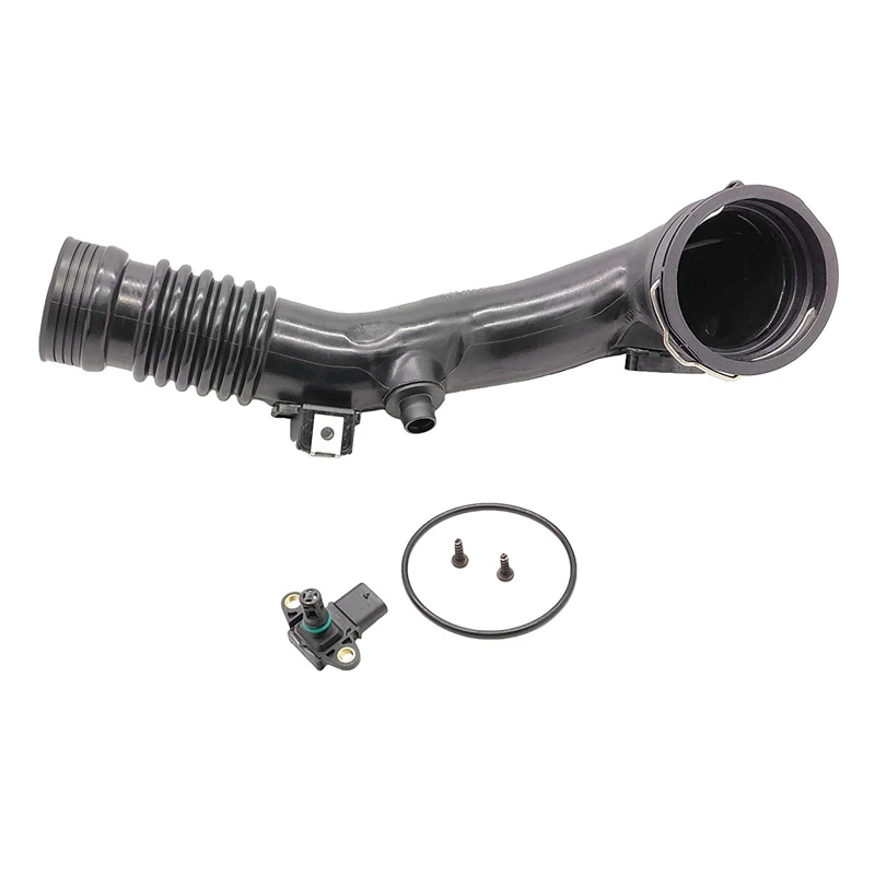 

Turbocharger Intercooler Charge Air Duct Intake Hose Pipe Engine Air Duct with Sensor for BMW 535I 640I 740I X5 X6 N55 3.0L 1371