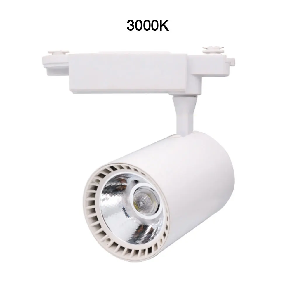 COB 20 Вт светодиодный Трековый светильник алюминиевый потолочный рельсовый трек светильник ing Spot Rail Замена прожекторов галогенные лампы AC220V - Испускаемый цвет: White 1
