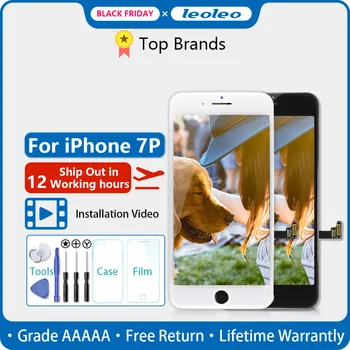 

LEOLEO White&Black AAAAA LCD DIsplay For iPhone 7 Plus 7+ 5.5'' LCD Screen For iPhone 7Plus 7P Touch Screen Digitizer Assembly