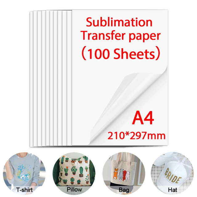 Papier de transfert de chaleur par sublimation, A4, impression par  sublimation, T-shirt en polyester, vêtements, 10 feuilles, 20 feuilles, 30  feuilles, 40 feuilles, 50/100 feuilles - AliExpress