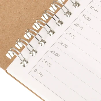

2Pcs Creative Timetable Day Planner Learning Efficiency Manual Notebook Notepad Handbook Leather Coil Book