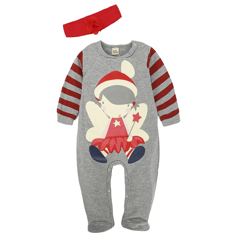 Рождественский костюм Санта-Клауса для новорожденных девочек; Комбинезон для маленьких мальчиков; весенне-осенняя одежда; комбинезоны для малышей; комбинезон с шапочкой; костюм