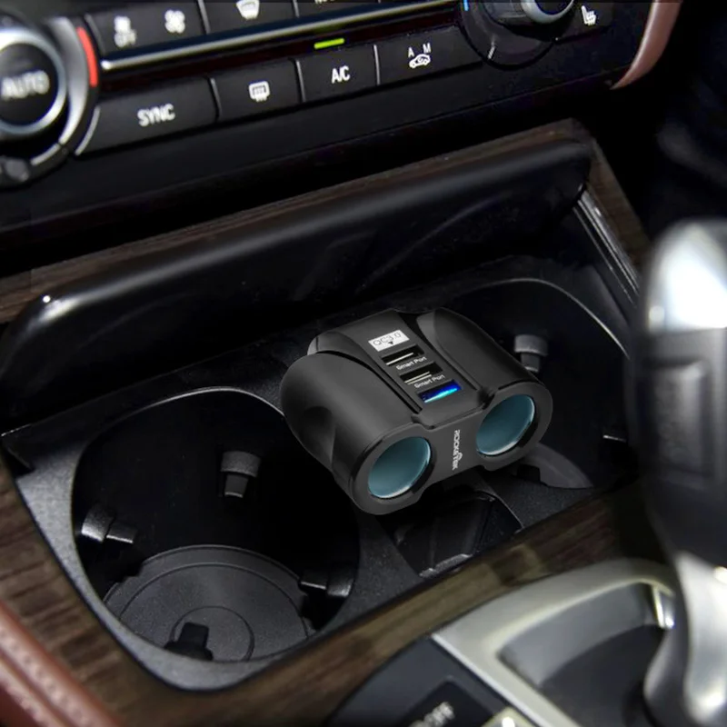 Автомобильный быстрый адаптер QC3.0 автомобильное зарядное устройство 3 порта USB зарядное устройство для быстрой зарядки светодиодный адаптер Зажигалка Розетка