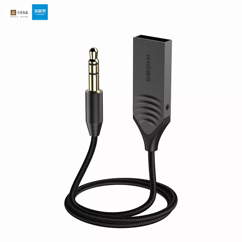 Youpin Hagibis AUX 3.5mm Bluetooth-compatible 5.0 Audio Cable Adapter Wireless 10m USB Receiver For Headphones Handfree calling |