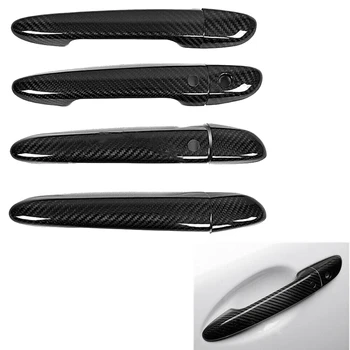 

RHD Carbon Fiber Look Exterior Side Door Handle Protector Cover Trim for Mazda 3 6 CX-3 CX-5 CX-8 2014-2020