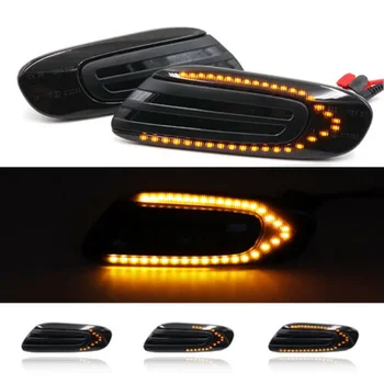 

Set Turn Signal Light Replacement Auto 1 Pair Exterior Side Marker 12V 18 LED
