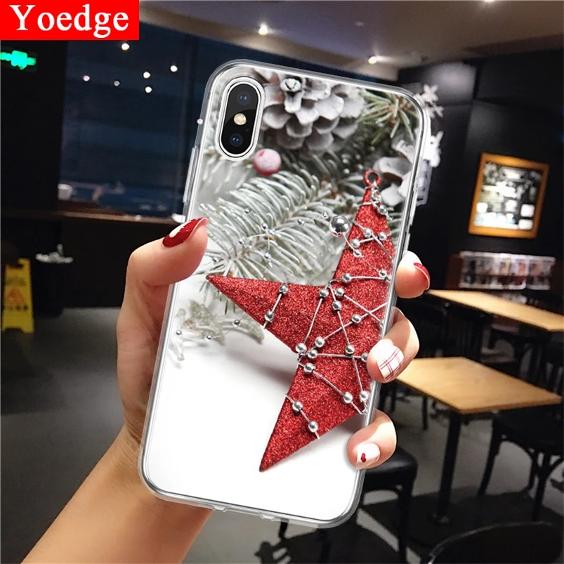 

Christmas Cute Elk Cases For iPhone X XS Max XR 10 6 6S 7 8 Plus 4 4S 5 5S SE 5C Silicone Soft TPU Xmas Cover For iPhone XR Case