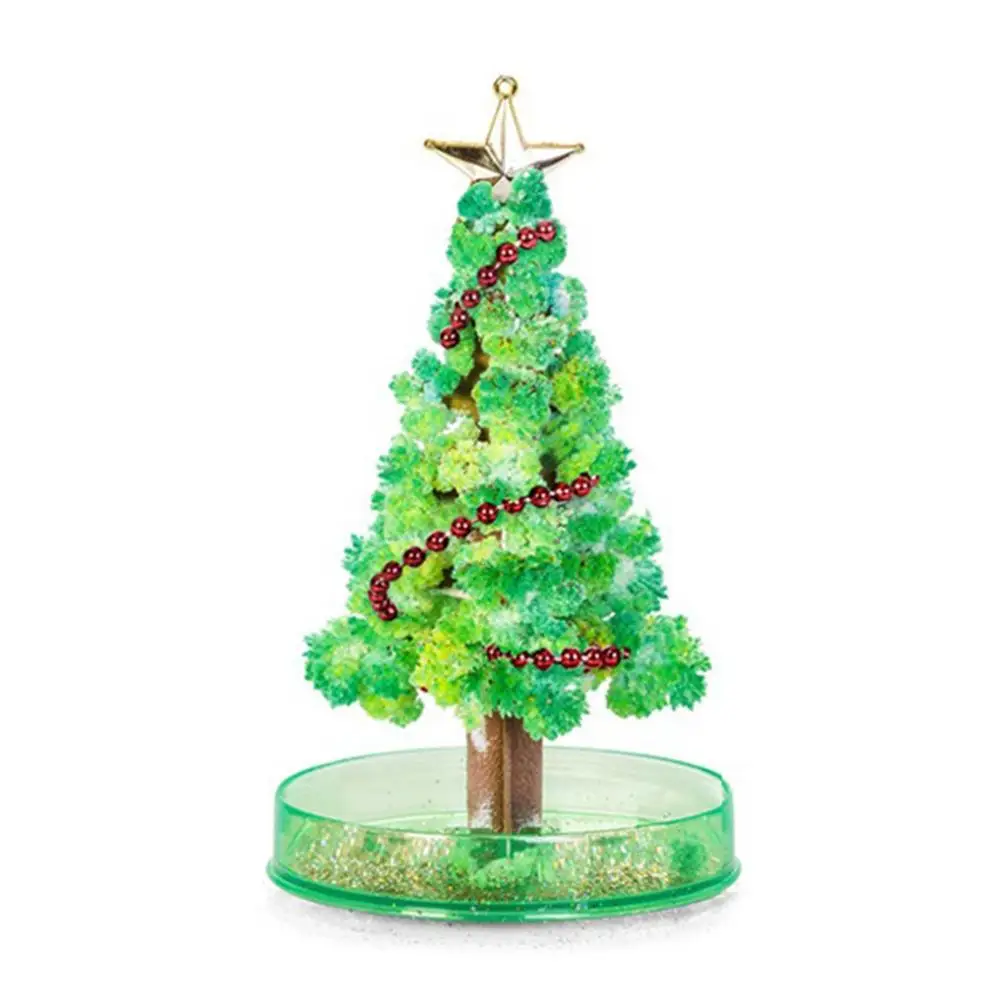 Волшебная растущая Рождественская елка DIY волшебная растущая елка ваш собственный забавный Рождественский подарок игрушка - Цвет: Зеленый