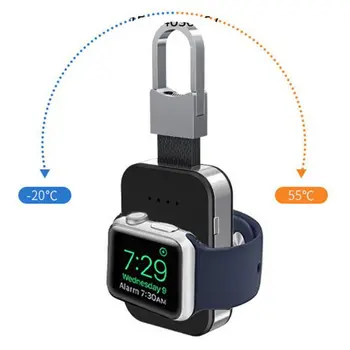 

Mini Watch QI Wireless Charger Keychain for i-Watch 1/2/3 Series Power Bank 95AF