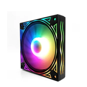 

Rubik's Cube RGB Magic box split water-cooled cooling fan Computer host LED silent desktop fan 12CM