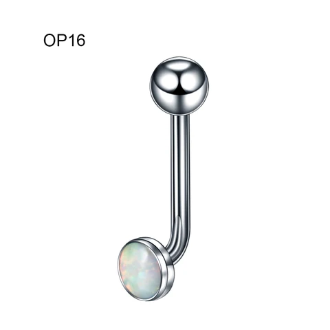 Titanium Ear Septum Helix Tragus Opal CBR Piercings Christina Vertical Hood Labret Dermal Anchor Earrings Piercing Jewelry