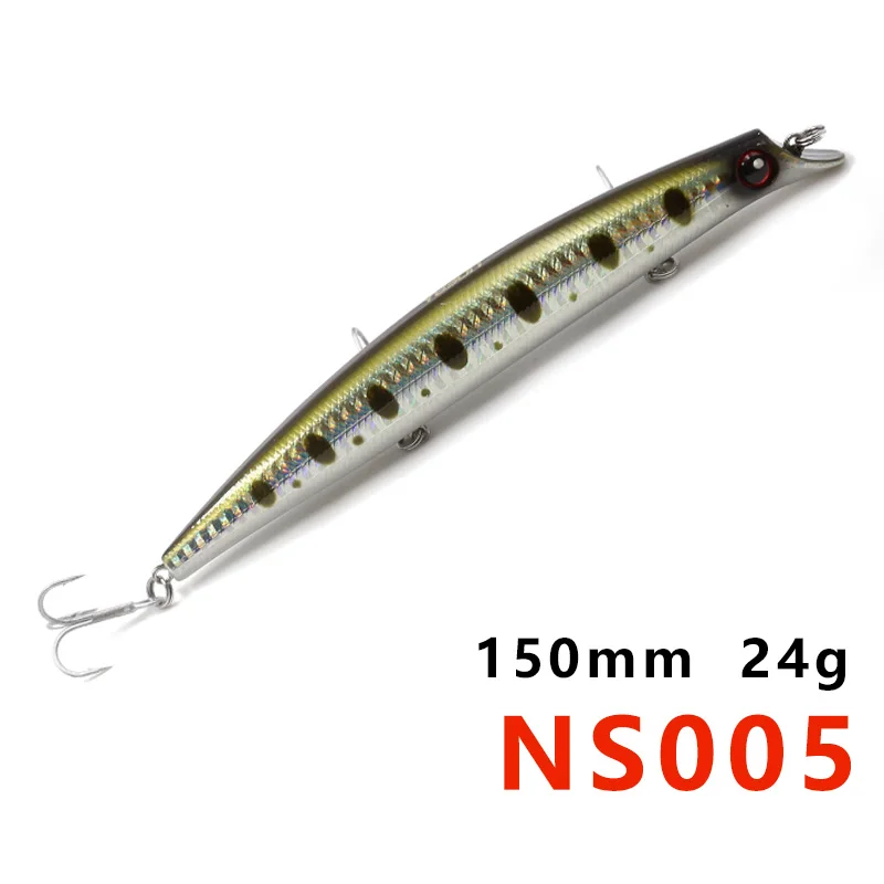 NS005 Noeby jerkbait minnow saltwater wobblers Sasuke fishing lure hard bait floating 120mm 150mm for sea bass bluefish - Цвет: NS005
