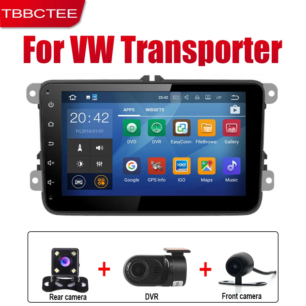 Extre Items TBBCTEE Авто Радио 2 Din Android Автомобильный плеер для Volkswagen VW Transporter 2010~ gps Навигация BT Wifi карта мультимедийная система - Цвет: Extre Items
