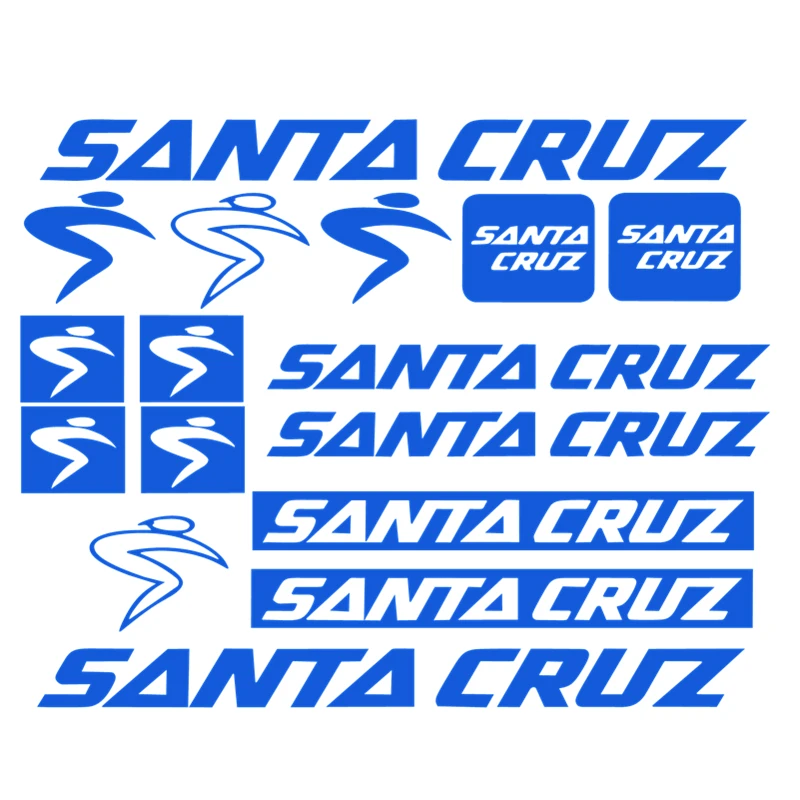 

16 Pcs for Bike Frame Sticker Santa Cruz Cycling Accessorie KK Vinyl Waterproof Mtb Bicycle Frame Decal Bike Accessories Sticker
