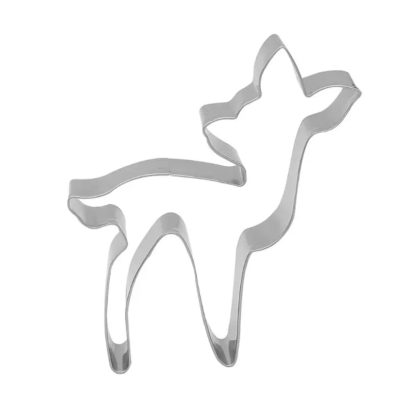 

1Pc Christmas Elk Biscuit Mold Cookie Cutter Stainless Steel Baking Tool X4YD