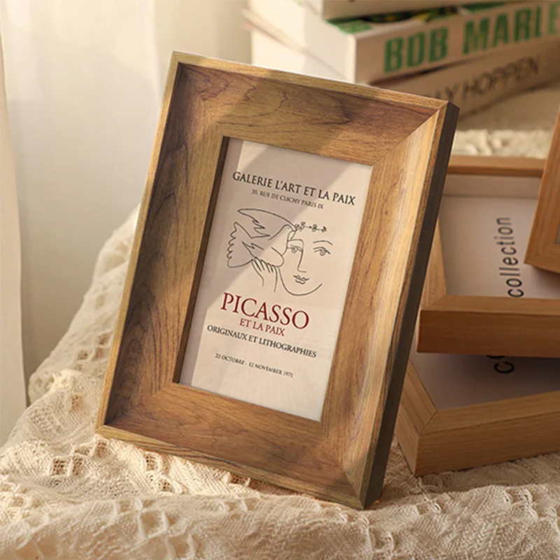 Picture Frame 5 inch 6 inch 7 8 10 Wall-mounted Retro Photo Frame Set Up Home Wall Decoration Desktop Ornamen photo frame wood photo frame wood picture frame