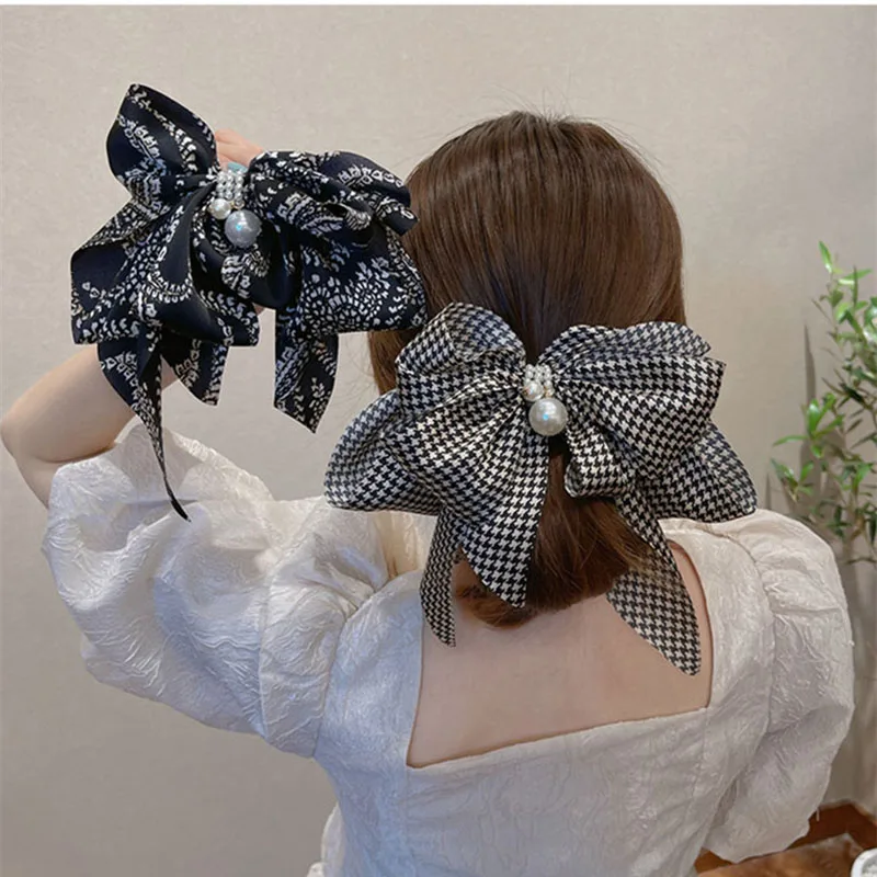 Wild Big Large Fashion  Women Girls Hair Band Trendy Hairpin Casual Hair Clip Cute Ribbon Bow Ladies accessories luxury ladies wide belt elastic vintage buckle leather wide fashion wild pin buckle women s belt waist seal belt